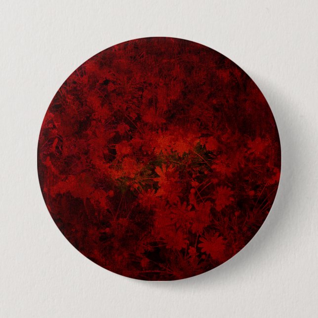 Cool, modern art of floral / flower pattern 3 inch round button (Front)