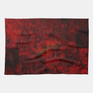 Cool, modern art of floral / flower pattern kitchen towel