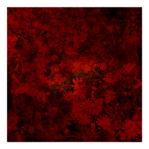 Cool, modern art of floral / flower pattern poster