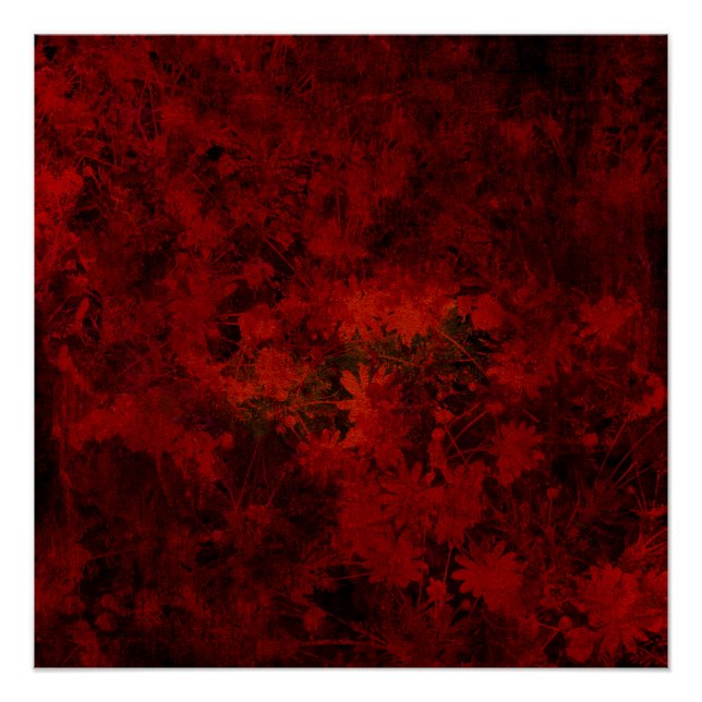 Cool, modern art of floral / flower pattern poster (Front)