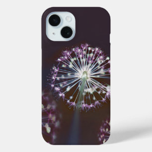 Cool Modern Artistic Purple Floral  iPhone 15 Case