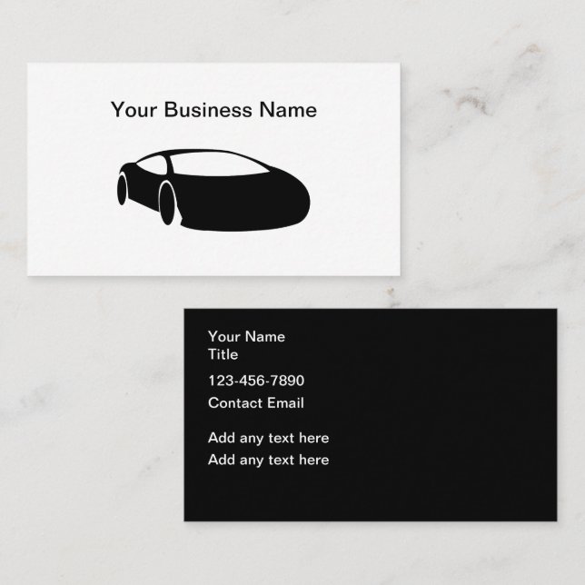 Cool Modern Automotive New Business Cards (Front/Back)