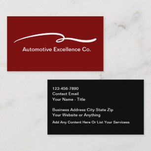 Cool Modern Automotive Theme Business Cards