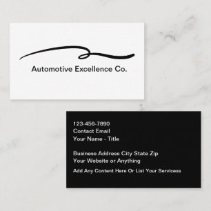 Cool Modern Automotive Theme Business Cards