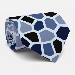 Cool Modern Blue Mosaic Pattern Tie