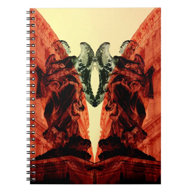 Cool modern collage of historical Rome in red Notebook (Front)