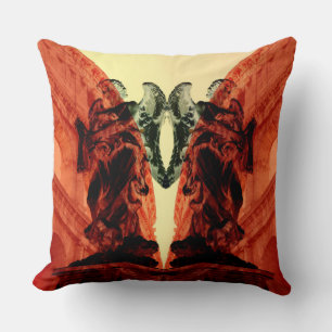 Cool modern collage of historical Rome in red Throw Pillow