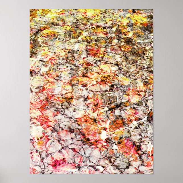 Cool, modern, colorful abstract background poster (Front)