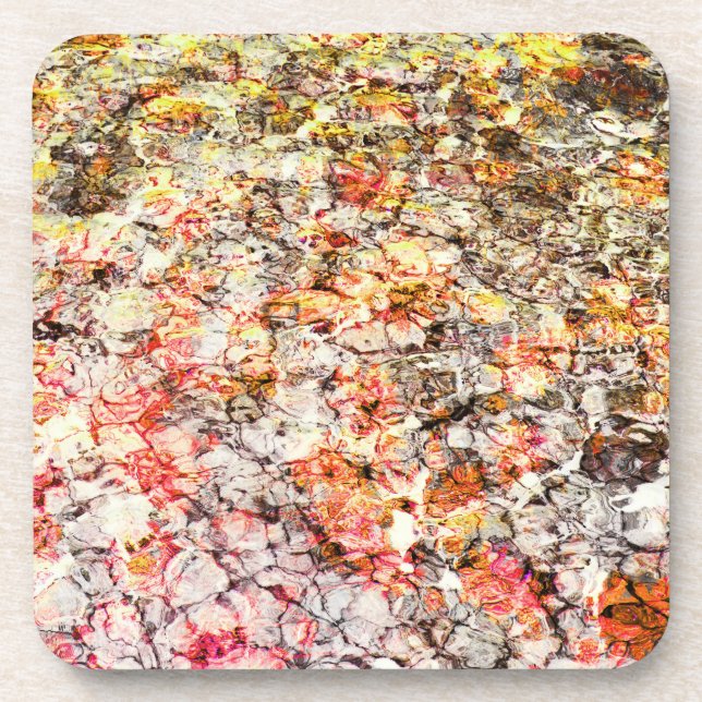 Cool, modern, colourful abstract background coaster (Front)
