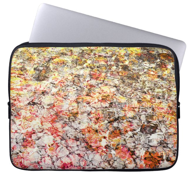 Cool, modern, colourful abstract background laptop sleeve (Front)
