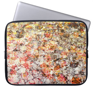 Cool, modern, colourful abstract background laptop sleeve