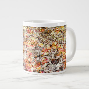 Cool, modern, colourful abstract background large coffee mug