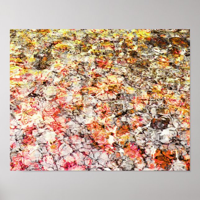 Cool, modern, colourful abstract background poster (Front)