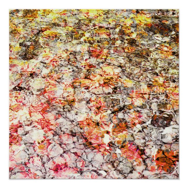 Cool, modern, colourful abstract background poster (Front)