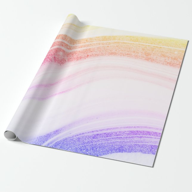 Cool Modern Colourful Marble Stone Texture Wrapping Paper (Unrolled)