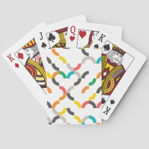 Cool, modern, colourful, trendy circular geometric playing cards