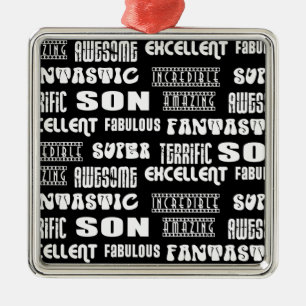 Cool Modern Design 4 Sons  Positive Words Metal Ornament