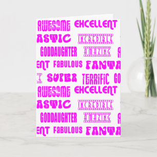 Cool Modern Design for Goddaughters Positive Words Holiday Card