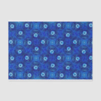 Cool, modern digital art of blue evil eye pattern