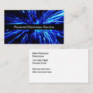 Cool Modern Electrician Business Cards