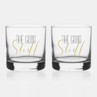 Cool Modern Elegant Good Stuff Gold Black Name