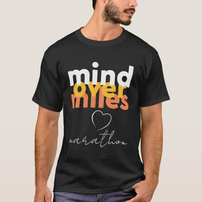 Cool Modern Endurance Motivation Sport Yellow Typo T-Shirt (Front)