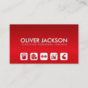 Cool modern fitness trainer - personal coach business card