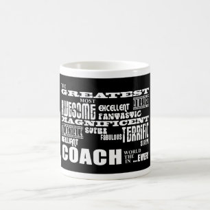 Cool Modern Fun Coaches Greatest Coach World Ever Coffee Mug