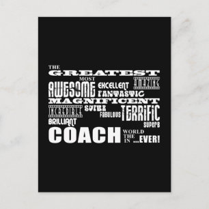 Cool Modern Fun Coaches Greatest Coach World Ever Postcard