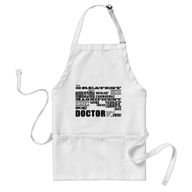 Cool Modern Fun Doctors Greatest Doctor World Ever Standard Apron (Front)