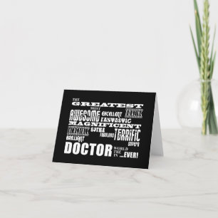 Cool Modern Fun Doctors Greatest Doctor World Ever Thank You Card