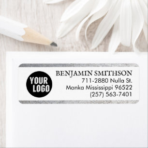 Cool Modern Grey Distressed Custom Return Address