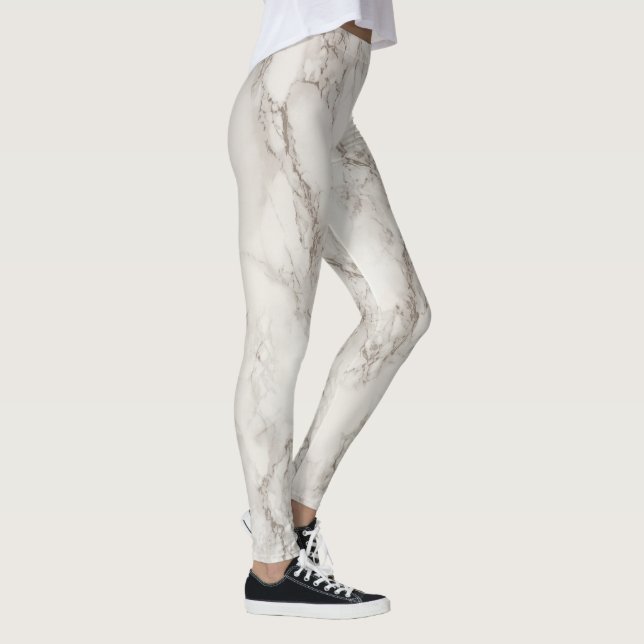 Cool modern grey marble stone  leggings (Right)