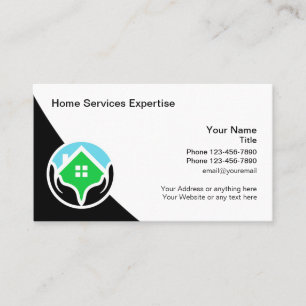Cool Modern Home Services Business Cards