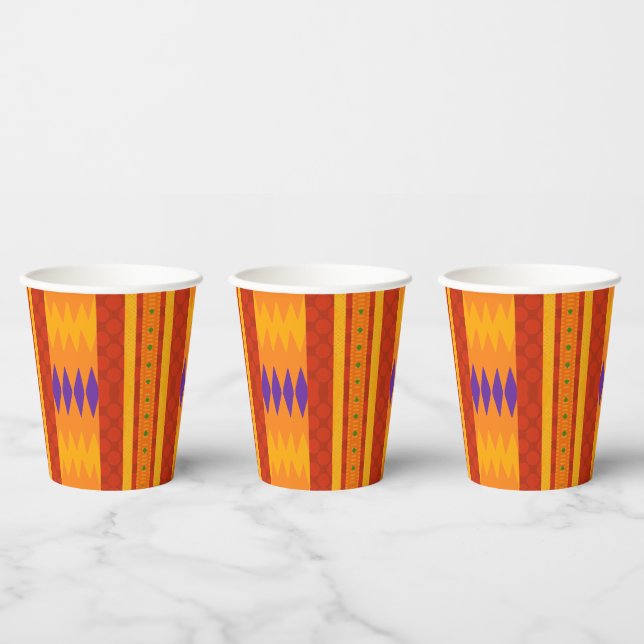 Cool Modern Kwanzaa Print Paper Cups (Multi)