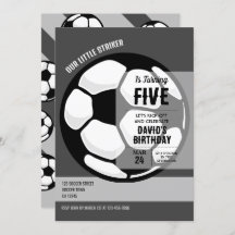 Cool Modern Little Striker Soccer Birthday