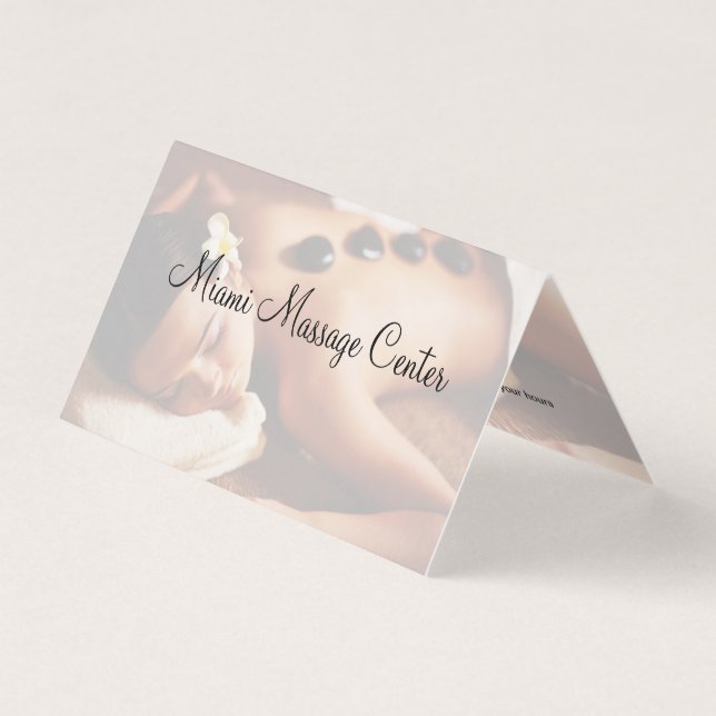 Cool Modern Massage Therapy Business Card (Front)