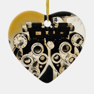 Cool Modern Optometrists Phoroptor Lenses Ceramic Ornament