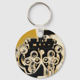 Cool Modern Optometrists Phoroptor Lenses Keychain