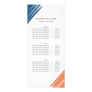 Cool Modern Painter Brushstroke Business   Rack Card
