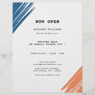 Cool Modern Painter Brushstroke  Flyer