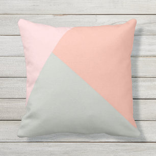 Cool modern pastel colours abstract pattern outdoor pillow