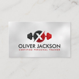 Cool Modern Personal Trainer Logo Business Card