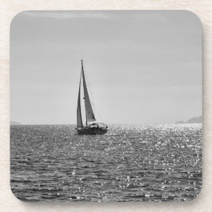Cool modern photo of sail boat in summer coaster