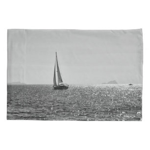 Cool modern photo of sail boat in summer pillowcase