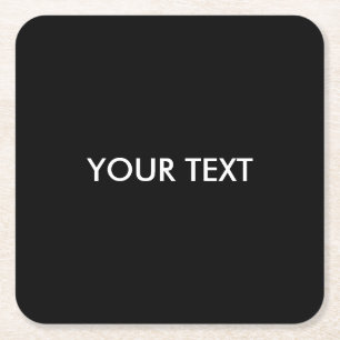 Cool Modern Professional Custom Brand  Name  Square Paper Coaster