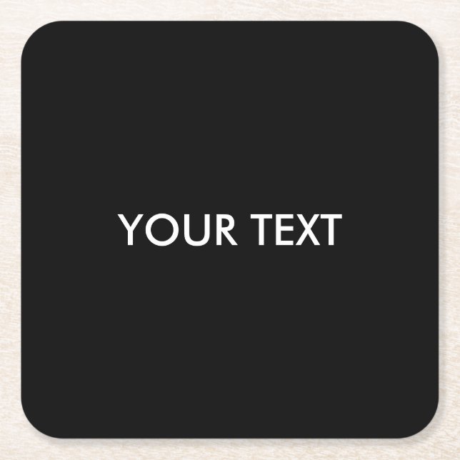 Cool Modern Professional Custom Brand  Name  Square Paper Coaster (Front)