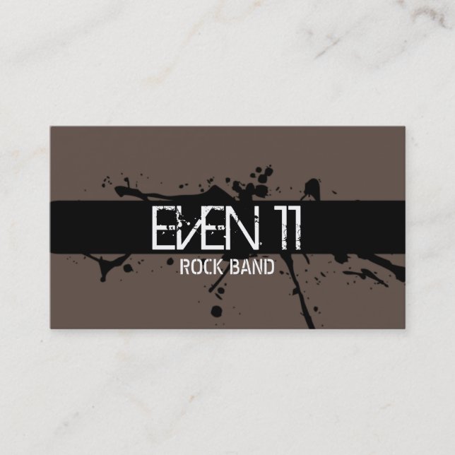 Cool Modern Rock Band Singer Business Card (Front)