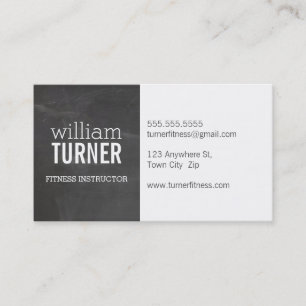 COOL MODERN simple text minimal trendy chalkboard Business Card