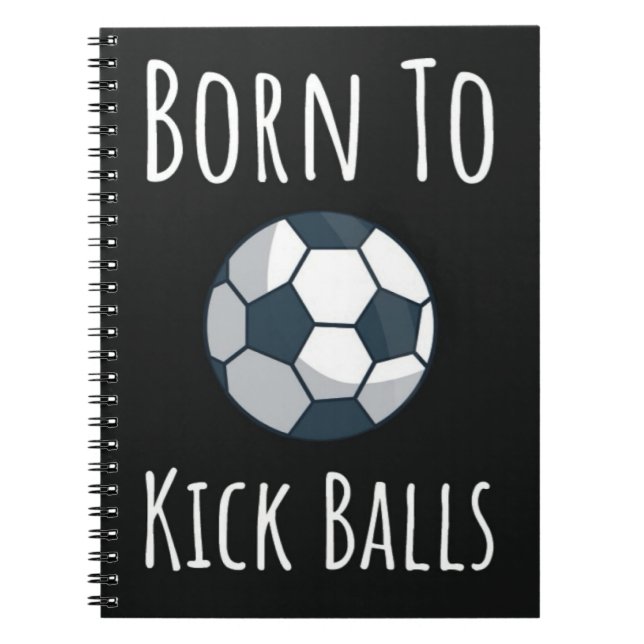 Cool Modern Soccer Presents Boy Player Trendy Notebook (Front)